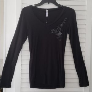 Black long sleeve top Sz. L